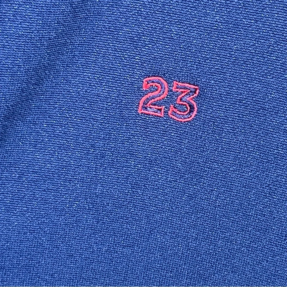 Air Jordan Vintage Retro Snap‎ Front Jacket Navy Light Blue Red Large Bball Nike